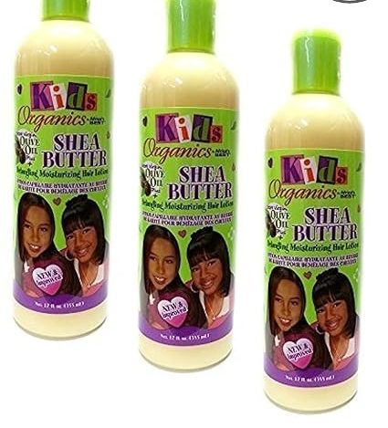 3 x Africa's Best Kids Shea Butter Detangling Moisturising Hair Lotion 355 ml (Total - 1065 ml)