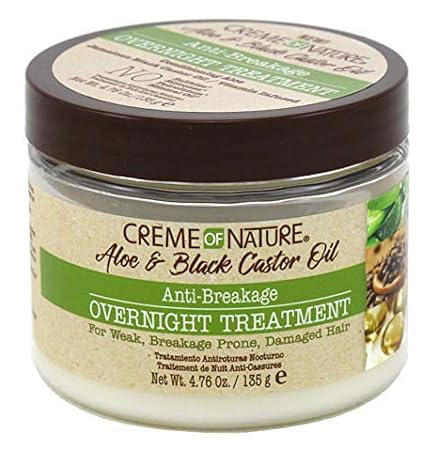 CREME OF NATURE Aloe & Black Castor Oil Anti-Break Overnight Treatment