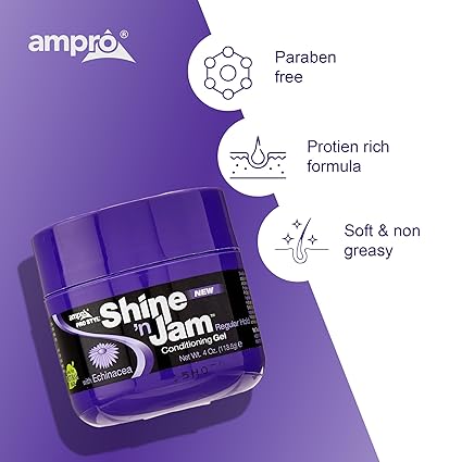 Ampro Shine 'n Jam Conditioning Gel – Regular Hold 4 oz