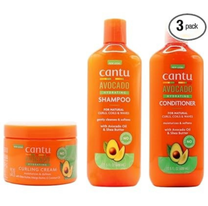Cantu Avocado Hair Set | Hydrating Shampoo, Conditioner & Cream