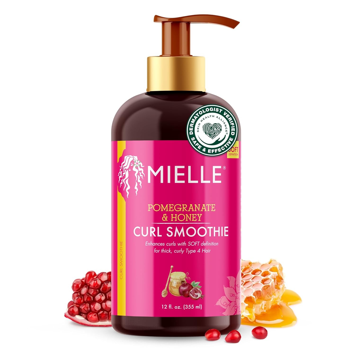 Mielle Organics Pomegranate & Honey Curl Smoothie for Defined Curls 12oz